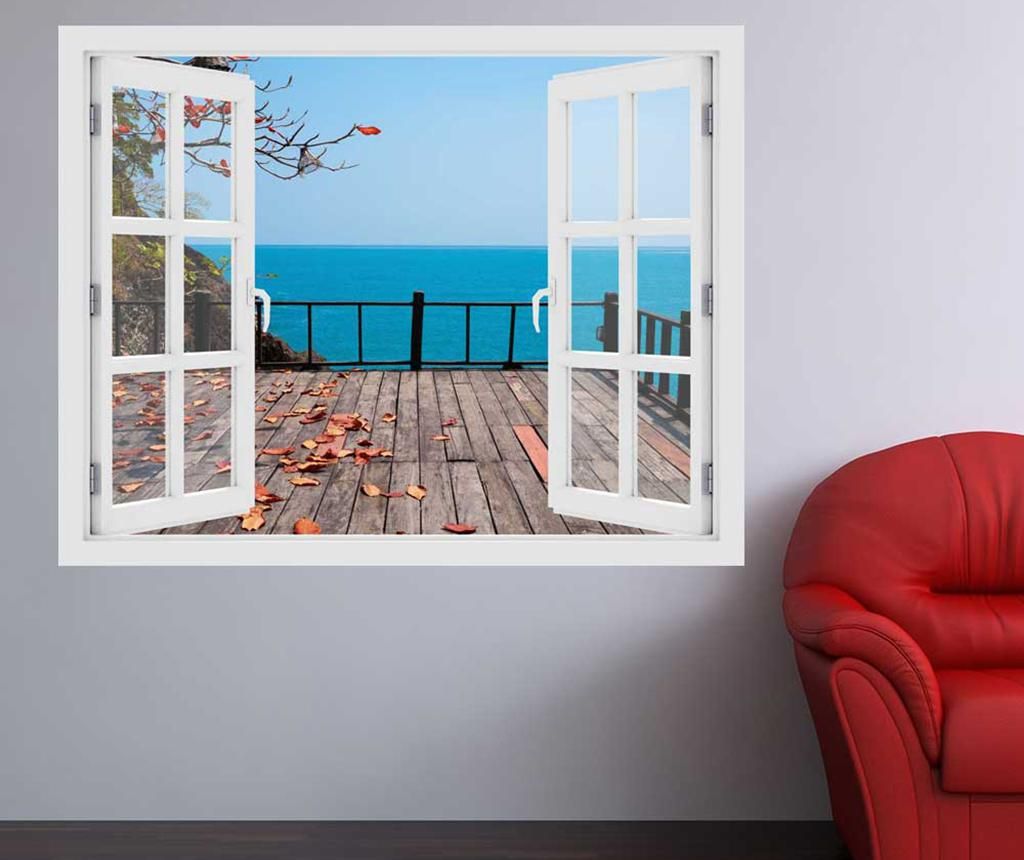 Sticker 3D Window Ocean Terrace – BeeStick, Multicolor BeeStick
